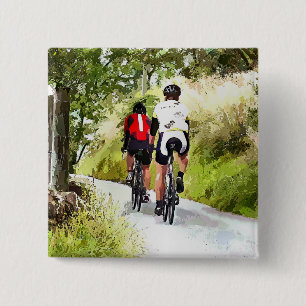 CYCLING 2 INCH SQUARE BUTTON