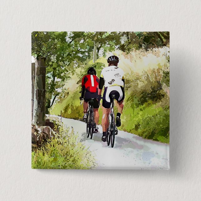 CYCLING 2 INCH SQUARE BUTTON (Front)