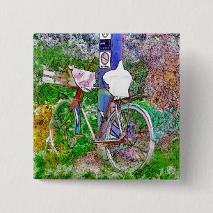 CYCLING 2 INCH SQUARE BUTTON