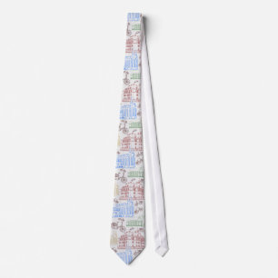 Cycling Aarhus, patterned Tie