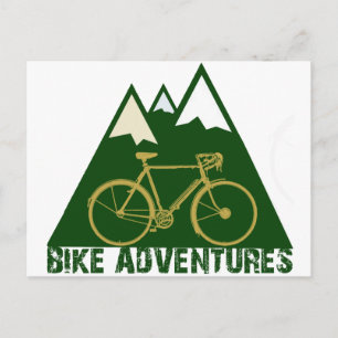 cycling adventure - bikes postcard