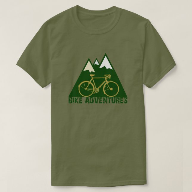 cycling adventures, mountain T-Shirt (Design Front)