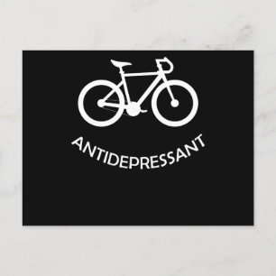 cycling antidepressant postcard