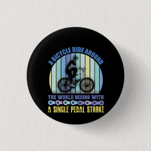 Cycling Art A Bicycle Ride Around 1 Inch Round Button
