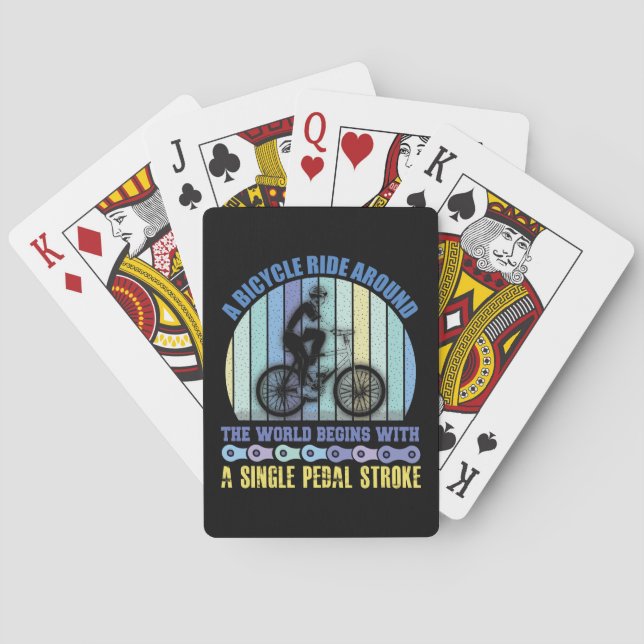 Cycling Art A Bicycle Ride Around Playing Cards (Back)