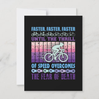 Cycling Art Faster Faster Faster Card