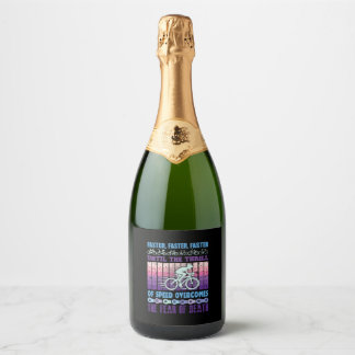 Cycling Art Faster Faster Faster Sparkling Wine Label