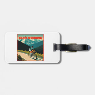 Cycling Beats Working Luggage Tag