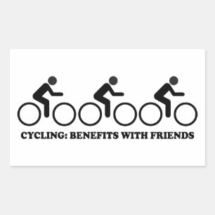 Cycling Benefits With Friends Sticker