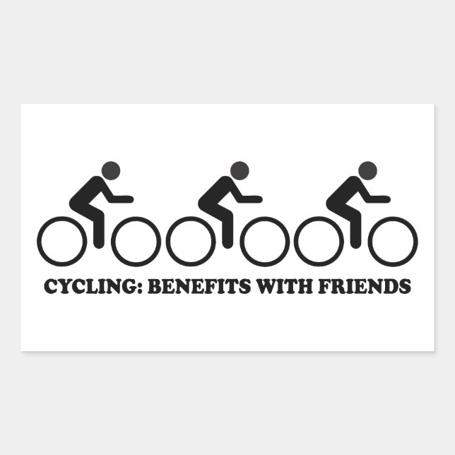 Cycling Benefits With Friends Sticker (Front)