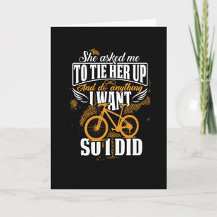 Cycling Bicycle Funny Fun Humor Ride Card