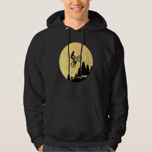 Cycling Bicycle Mountain Biking Moon Art Riding Hoodie