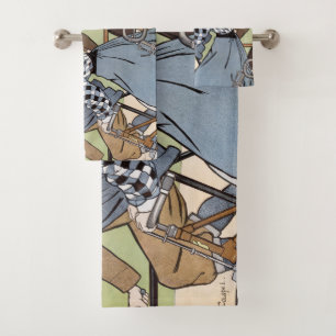 Cycling, Bicycles, Van Caspel Bath Towel Set