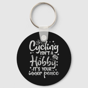 Cycling Biking Mtb Mountain Bike Biker Bicycle Quo Keychain