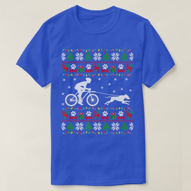 Cycling Biking With Dogs Ugly Christmas Sweater Xm (Design Front)