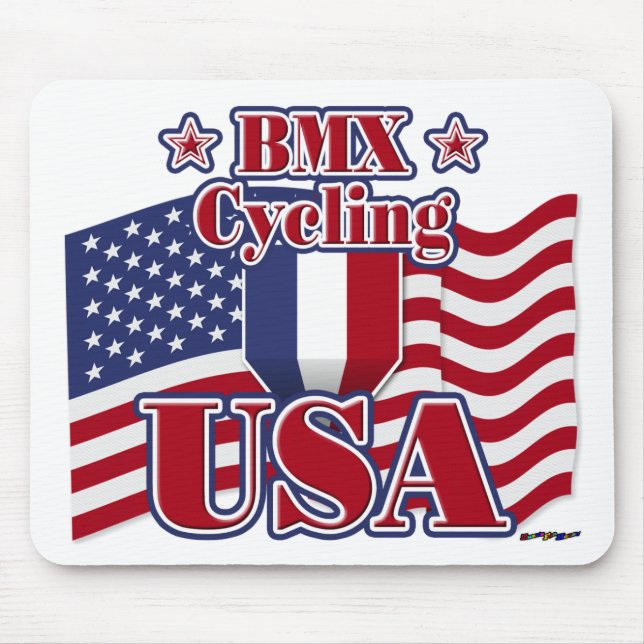 Cycling BMX USA Mouse Pad (Front)