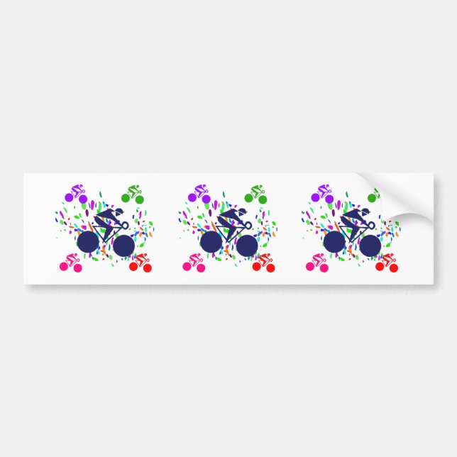 CYCLING BUMPER STICKER (Front)