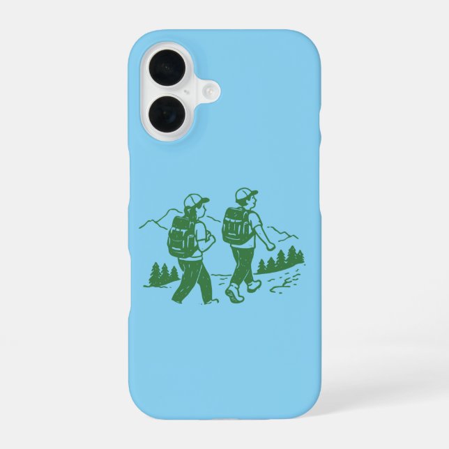 Cycling Camp Life iPhone 16 Case (Back)