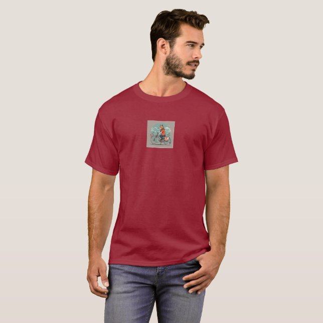 Cycling cat T-Shirt (Front Full)