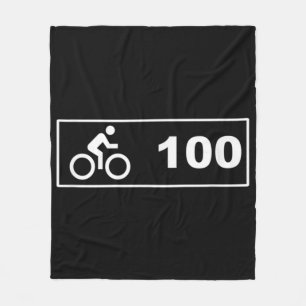 Cycling - Century Ride 100 Fleece Blanket