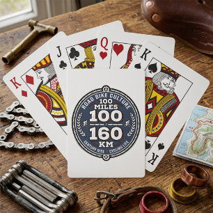 Cycling Century Ride 100 Miles 160 KM Playing Cards
