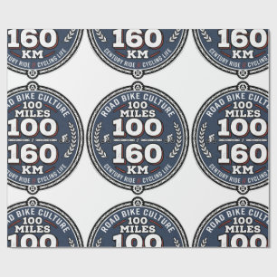 Cycling Century Ride 100 Miles 160 KM Wrapping Paper
