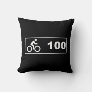 Cycling - Century Ride 100 Throw Pillow