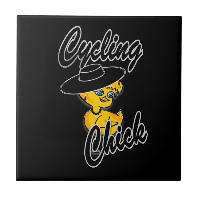 Cycling Chick #4 Tile (Front)