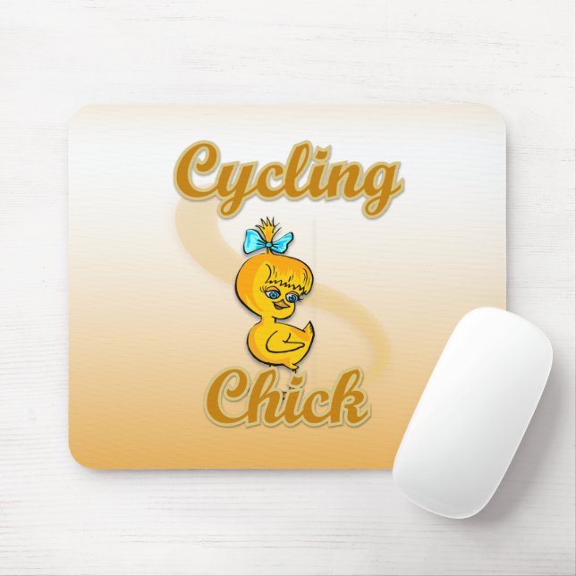 Cycling  Chick Mouse Pad (With Mouse)
