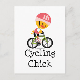 Cycling Chick Postcard