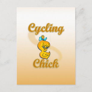 Cycling Chick Postcard