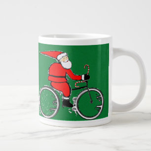 Cycling Christmas Holiday Large Coffee Mug