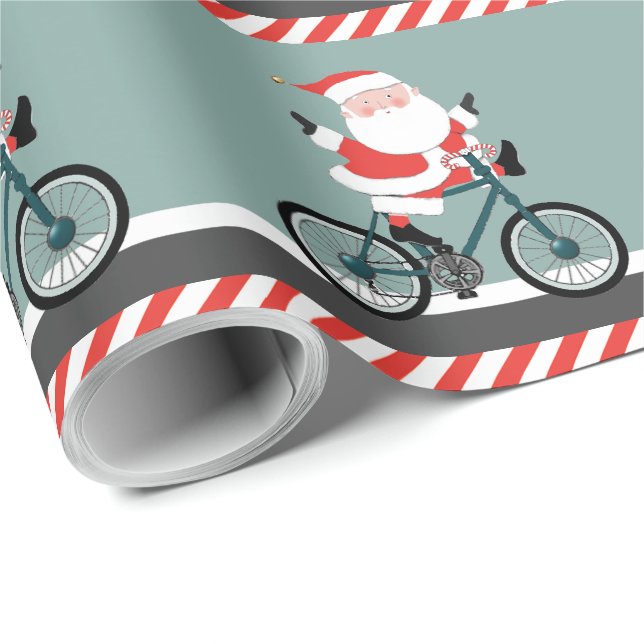 Cycling Christmas Wrapping Paper (Roll Corner)