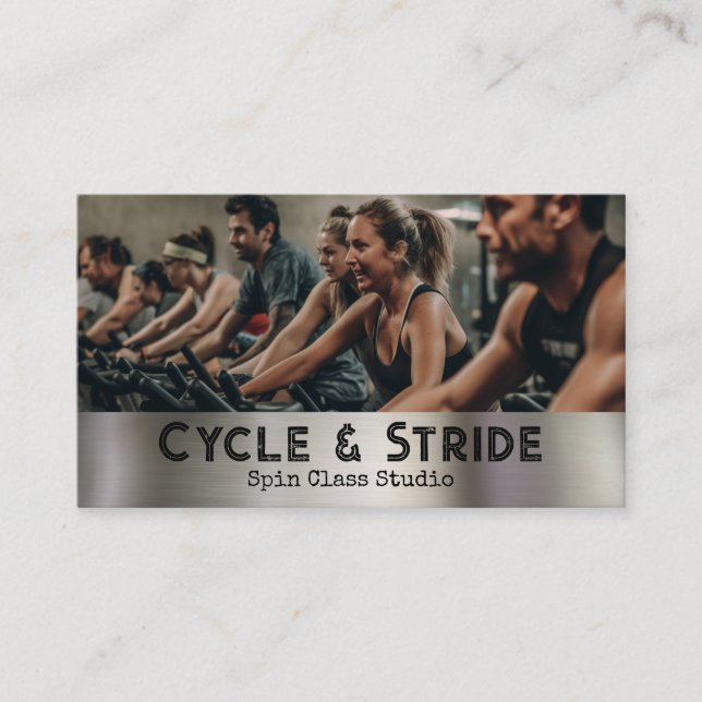 Cycling Class Studio in Session Business Card (Front)
