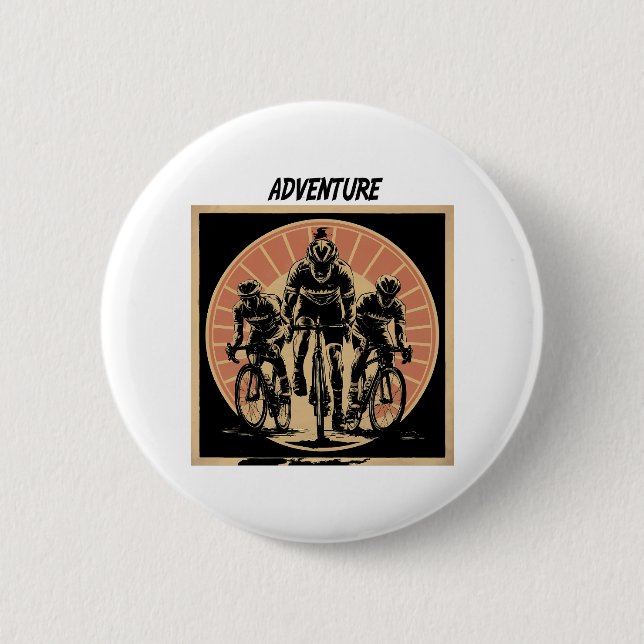 Cycling Club Team Design for Men  2 Inch Round Button (Front)