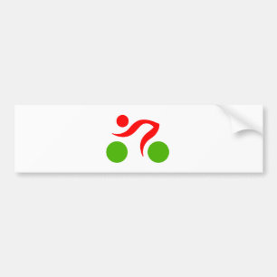 Cycling cool logo bumper sticker