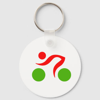 Cycling cool logo keychain