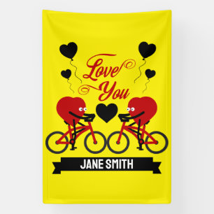Cycling Couple Romantic Gift Banner