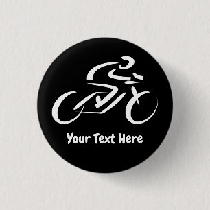 Cycling Cyclist Bicycle Custom  1 Inch Round Button