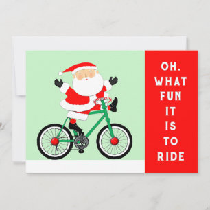 Cycling Cyclist Christmas Holiday Card