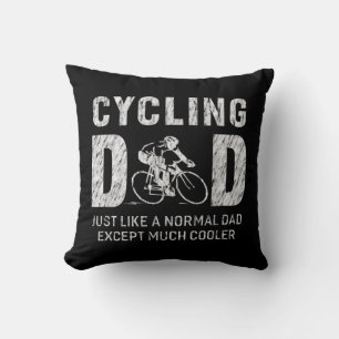 Cycling Dad Gifts For Father Cycling Cool Dad Throw Pillow