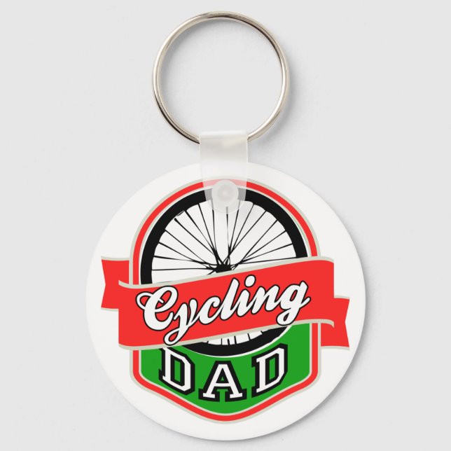 Cycling Dad Keychain (Front)