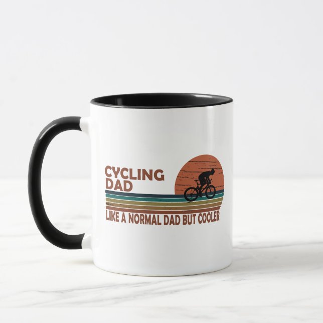 cycling dad like a normal dad but cooler mug (Left)