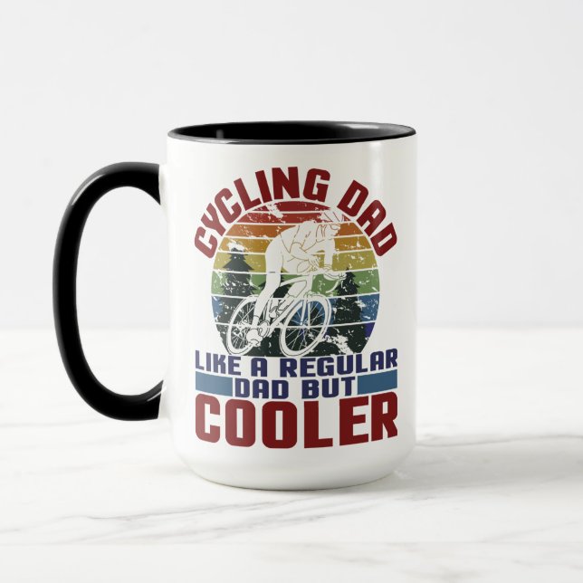 Cycling Dad Like A Regular Dad But Cooler Cyclist Mug (Left)