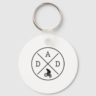 Cycling Dad Mountain Bike Bicycle Biking Father's Keychain