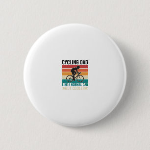 Cycling Dad Vintage Biker Father T-Shirt Design_1 2 Inch Round Button