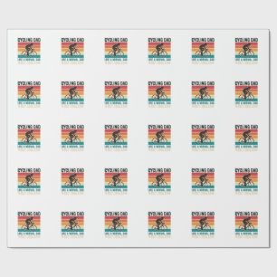 Cycling Dad Vintage Biker Father T-Shirt Design_1 Wrapping Paper