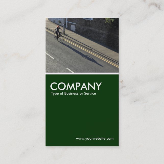 Cycling - Dark Green Business Card (Front)