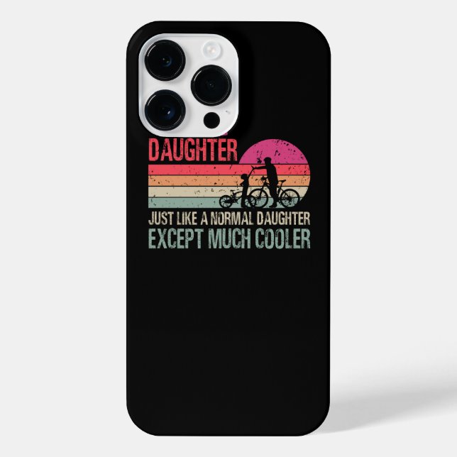 Cycling Daughter Cycle Bike iPhone Case (Back)