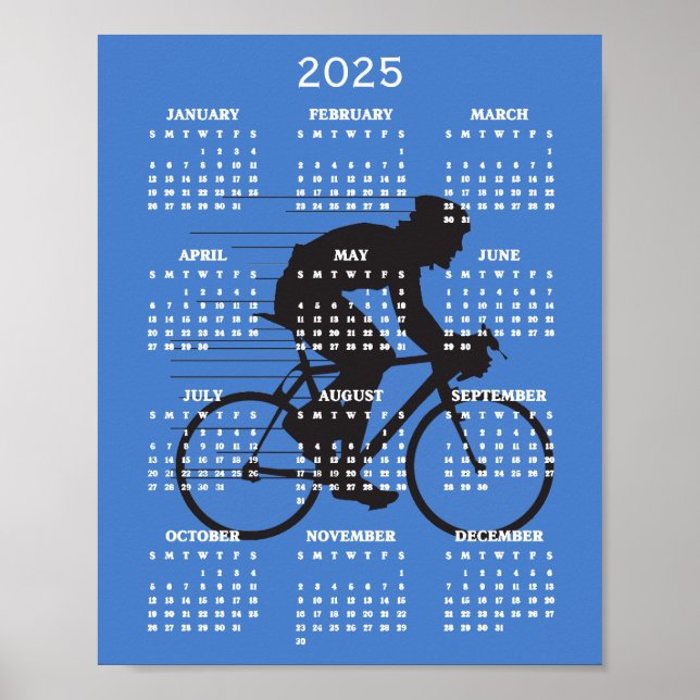 Cycling Design 2025 Calendar Poster (Front)